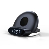 New multi-function bedside lamp and clock alarm clock wireless charger for iPhone/Android