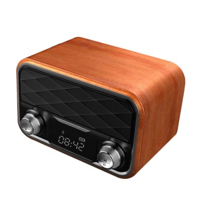 Hand-free TF Card Mini Alarm Clock Bluetooth Speaker With FM Radio